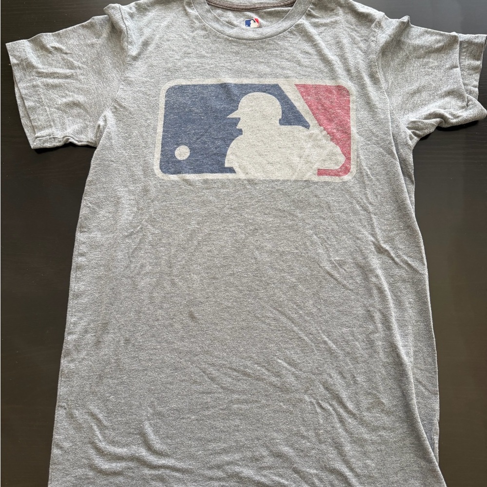 MLB Logo Grey Graphic Tee